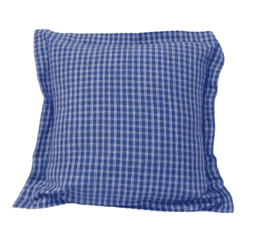 Funda de cojín de cuadros azulones 40 x 40 - 1