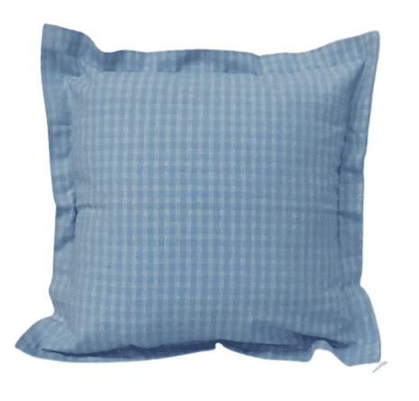 Funda de cojín de cuadros celeste 40 x 40 - 4