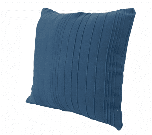 Funda de cojín azul petróleo rústica 45 x 45