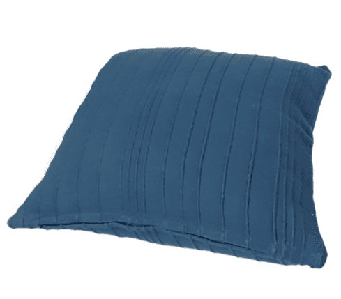Funda de cojín azul petróleo rústica 45 x 45 - 1