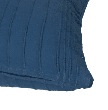 Funda de cojín azul petróleo rústica 45 x 45 - 2