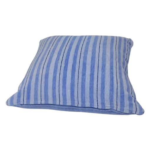 Fundas de cojín chenilla rayas azules 45 x 45 - 1