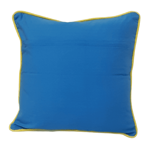 Funda cojín amarilla florecitas 45 x 45 - 2