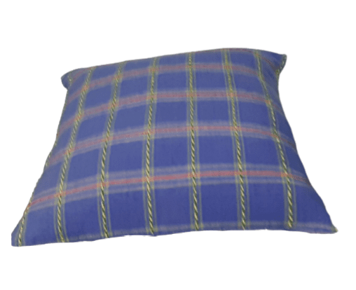 Fundas cojín cuadros azules rústica 45 x 45 - 3