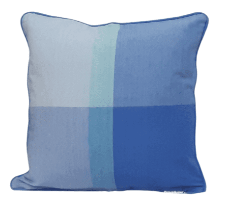 Funda de cojín de cuadros azules 45 x 45 - 2