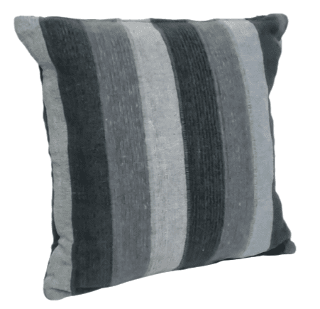 Funda de cojín de rayitas de chenilla 45 x 45