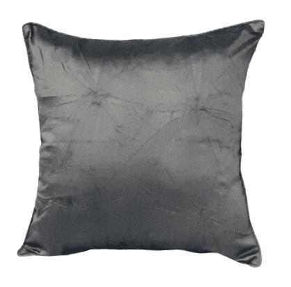 Funda de cojín de seda gris 40 x 40