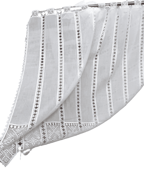 Tela visillo holandés confeccionado altura 95 - 1