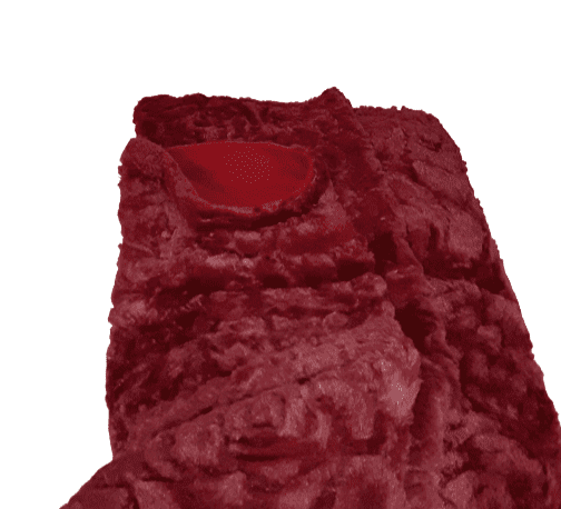 Mantita granate labrada 130 x 150 - 3