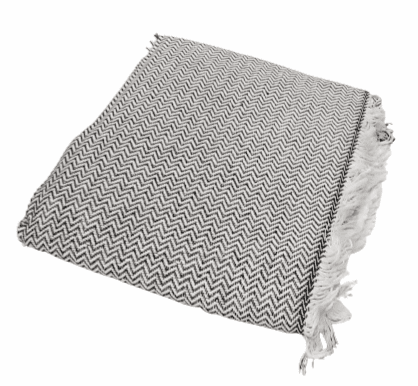 Plaid multiuso espigas negro