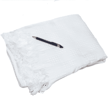 Plaid algodón blanco 120 x 170 cm - 2