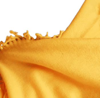 Plaid flecos amarillo 120 x 165