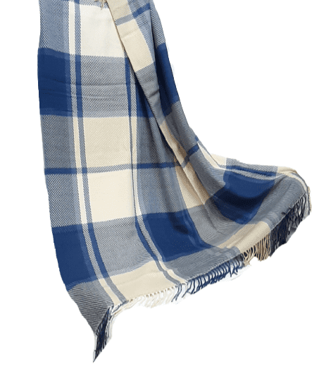 Foulard cuadros azul 130 x 150 - 1