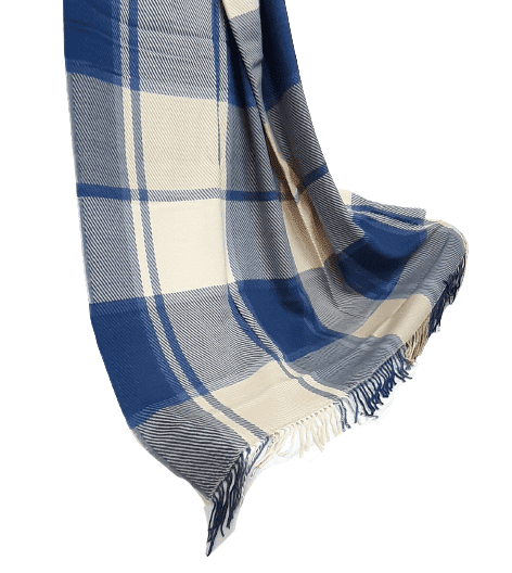 Foulard cuadros azul 130 x 150 - 4