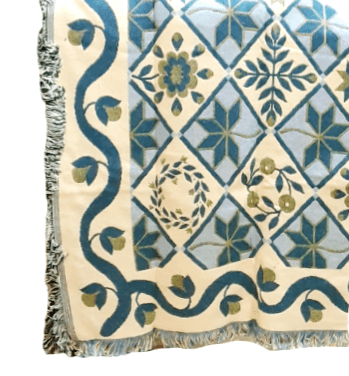 Colcha tejida verde 180 x 260 - 1