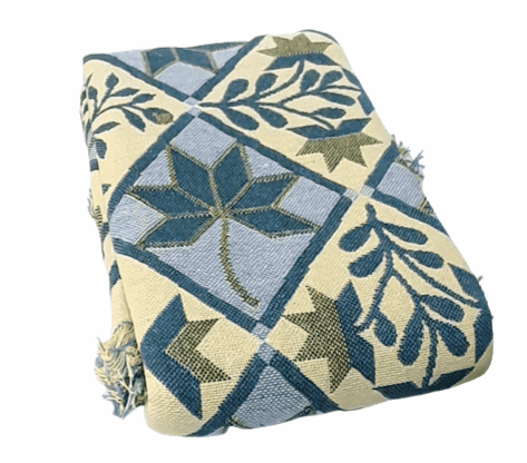 Colcha tejida verde 180 x 260 - 3