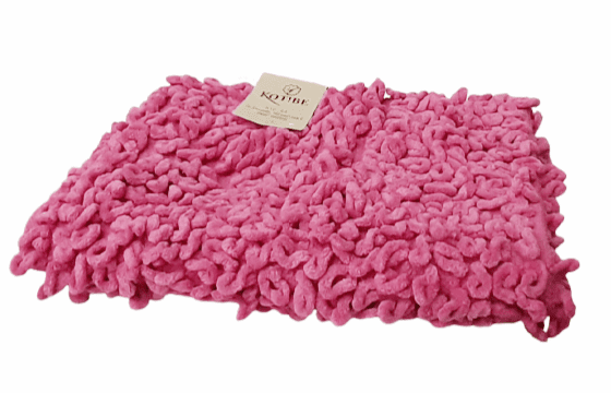 Alfombra rizos rosa 60 x 90