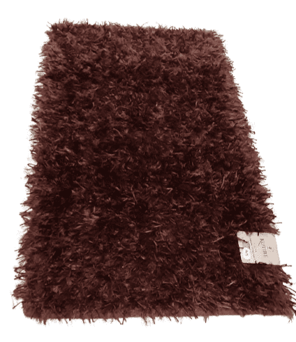Alfombra marrón pelo 60 x 110 - 3