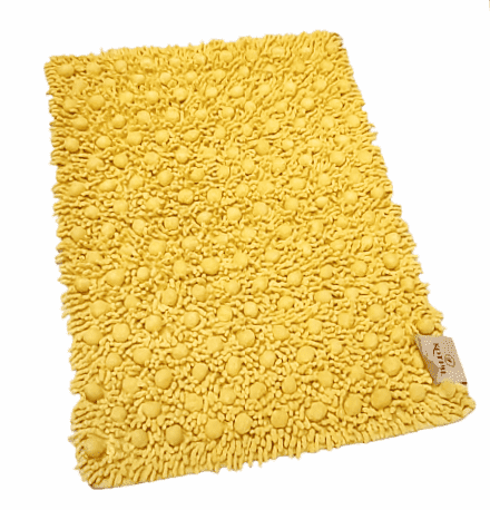 Alfombra amarilla bolas 60 x 90