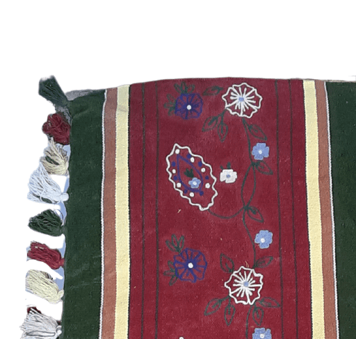 Alfombra jarapa bordada 100 x 140 - 1