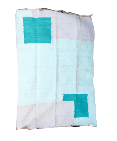 Jarapa artesanal turquesa gris 150 x 225 - 4