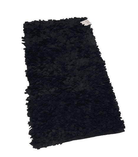 Alfombra Mathura negra 70 x 130