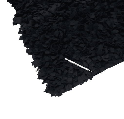 Alfombra Mathura negra 70 x 130 - 1