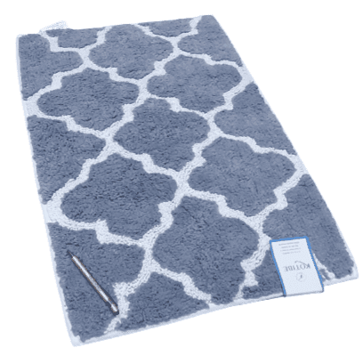 Alfombra baño rombos gris 50 x 80 - 1
