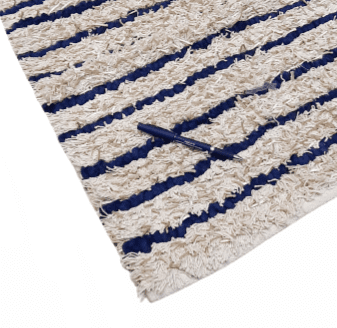 Alfombra rayas azules 60 x 110 - 1