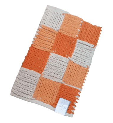 Alfombra naranja chenilla 40 x 70 - 2