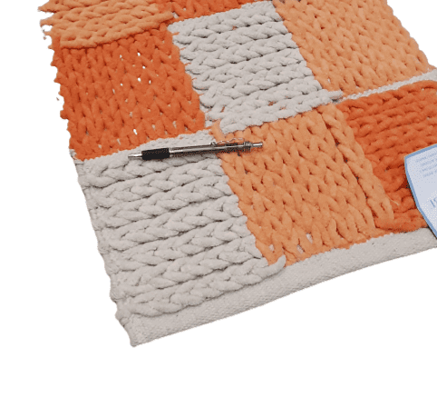 Alfombra naranja chenilla 40 x 70 - 3