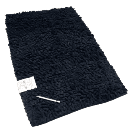 Alfombra negra rizos 60 x 90