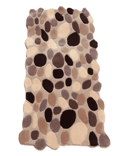 Alfombra piedras marrón 60 x 120