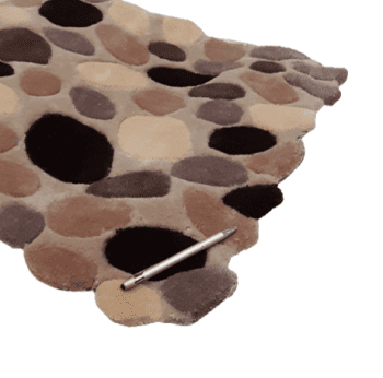 Alfombra piedras marrón 60 x 120 - 1