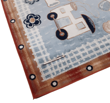 Alfombra belga infantil gris 95 x 140 - 1