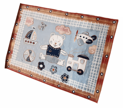 Alfombra belga infantil gris 95 x 140 - 2