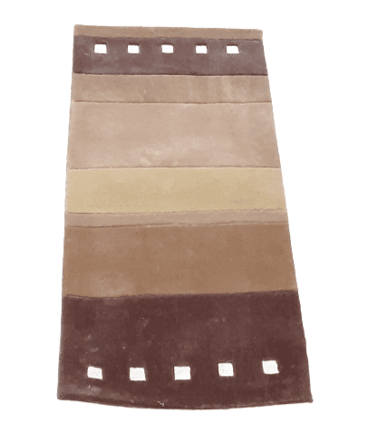 Alfombra gruesa rayas marrón 60 x 120