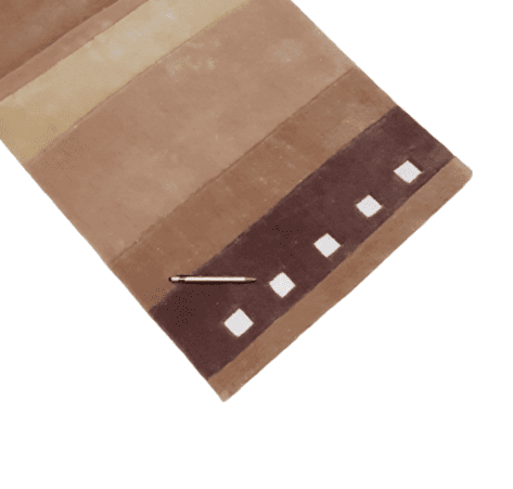 Alfombra gruesa rayas marrón 60 x 120 - 1