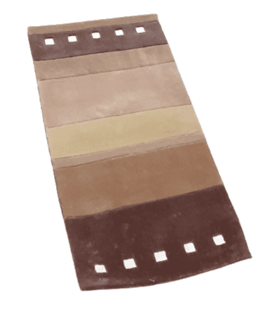 Alfombra gruesa rayas marrón 60 x 120 - 2