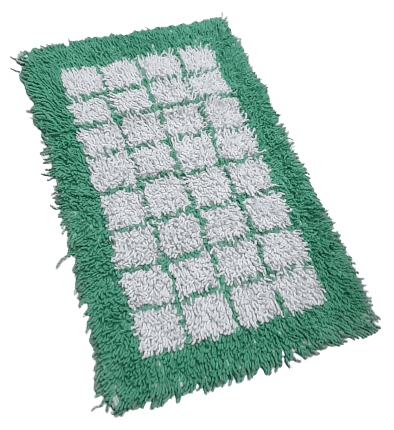 Alfombras cuadros verdes 50 x 80