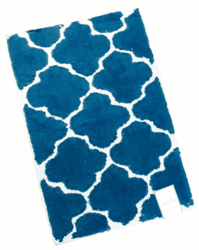 Alfombras rombo azul petróleo 50 x 80 - 1