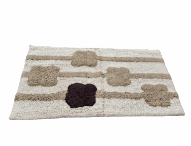 Alfombra de baño beige 40 x 70 - 3