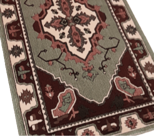 Alfombra verde clásica 90 x 160 - 2