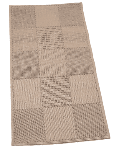 Alfombra cuadros beige 60 x 110