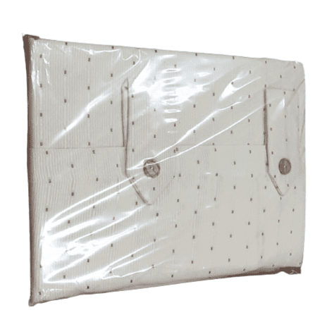 Cortina otomán beige topitos verdes - 2