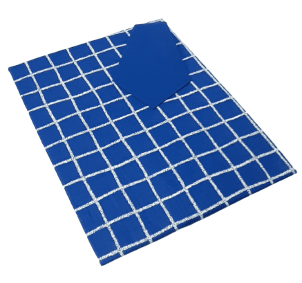 Mantelería cuadros azules 140