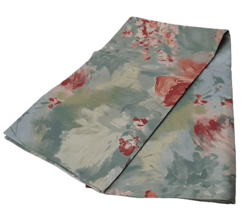 Tapete verdoso flores 105 x 105 - 1