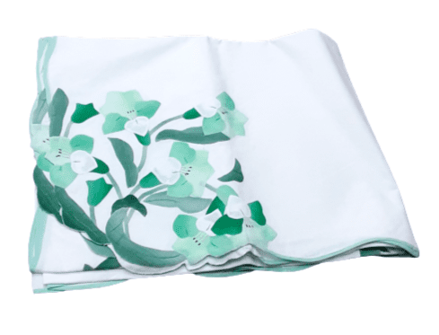 Mantelería bordada verde - 2