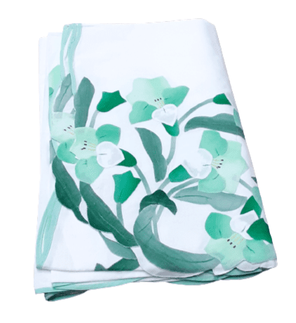 Mantelería bordada verde - 4