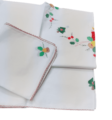 Mantelerías Navidas bordadas Papá Noel - 3